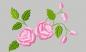 Preview: Mutterpasshülle mit Rosen bestickt Wollfilz Farbauswahl