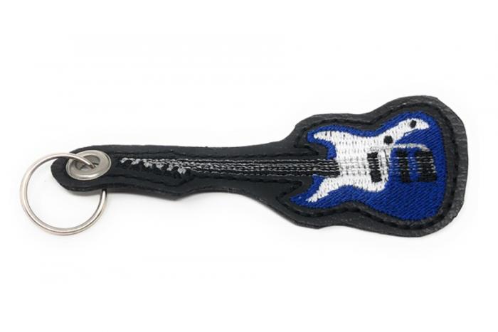 Sale Schlüsselanhänger E-Gitarre hochwertig bestickt