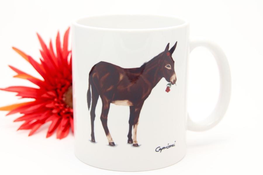 Tasse Esel gezeichnet für Kaffee oder Tee Kaffeetasse
